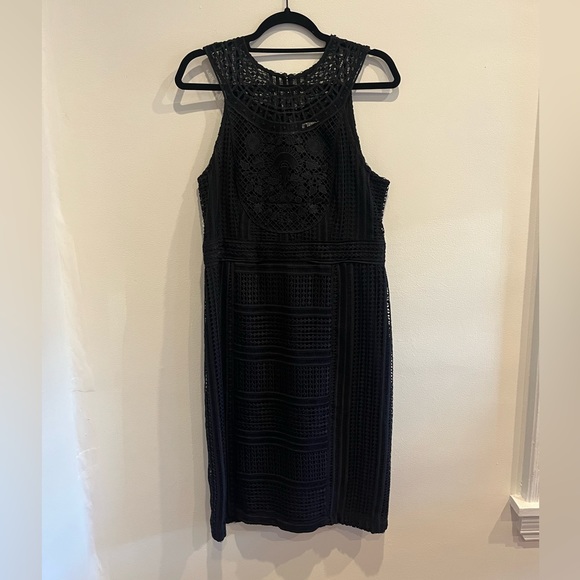 Black Anthropologie Patterned Dress - Picture 2 of 8